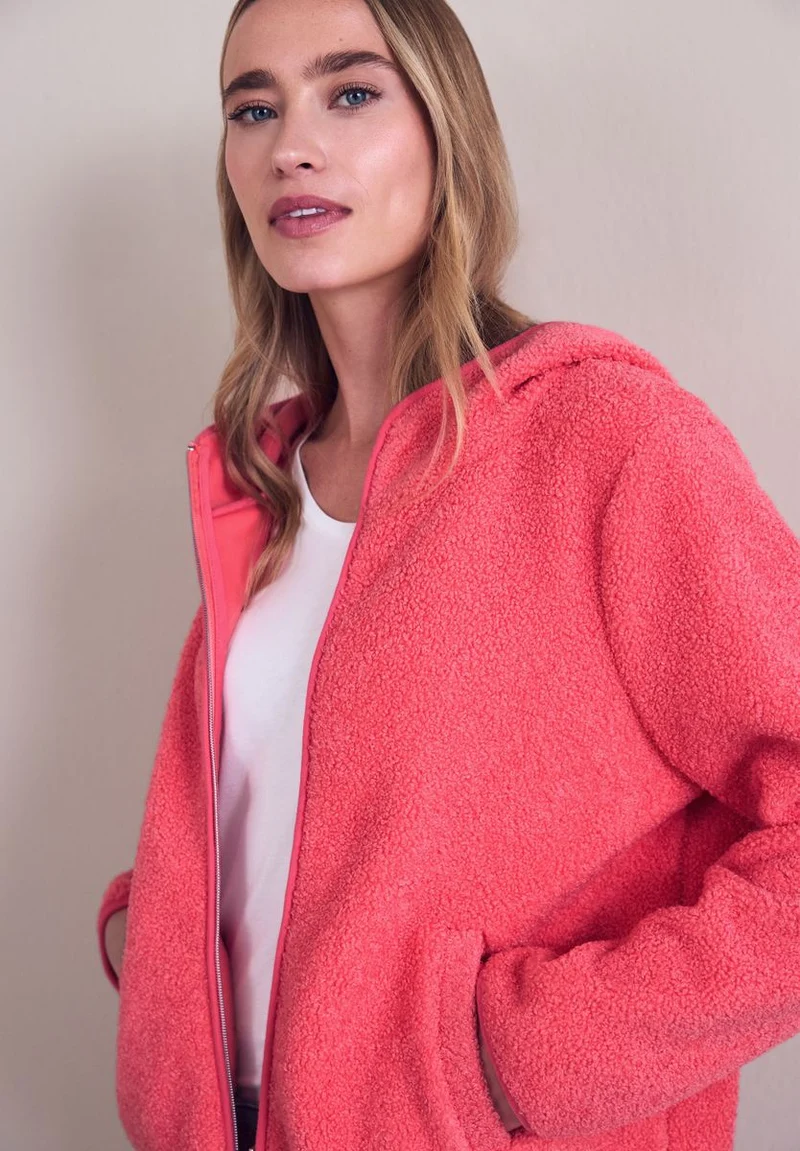 Teddy-Jacke mit Kapuze