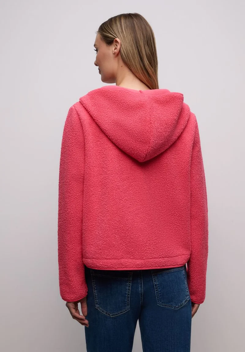Teddy-Jacke mit Kapuze