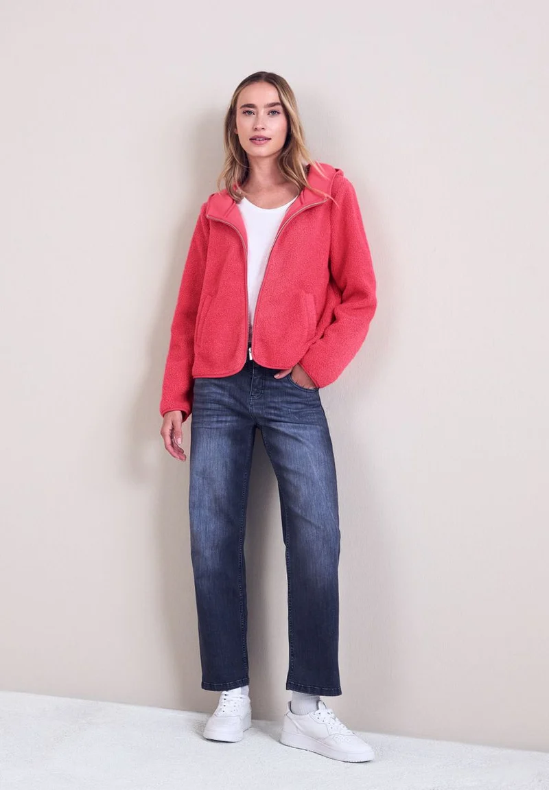 Teddy-Jacke mit Kapuze