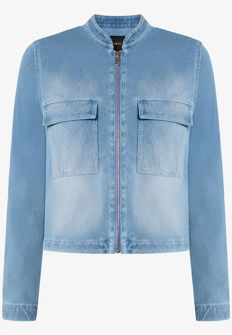 Jeansjacke mit Reißverschluss
