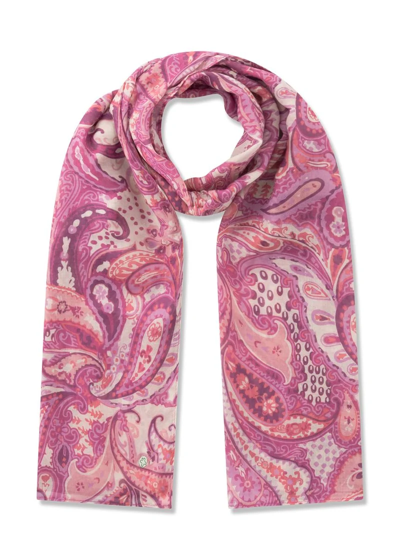 Schal aus recyelter Polyesterware mit gedrucktem Paisleymuster