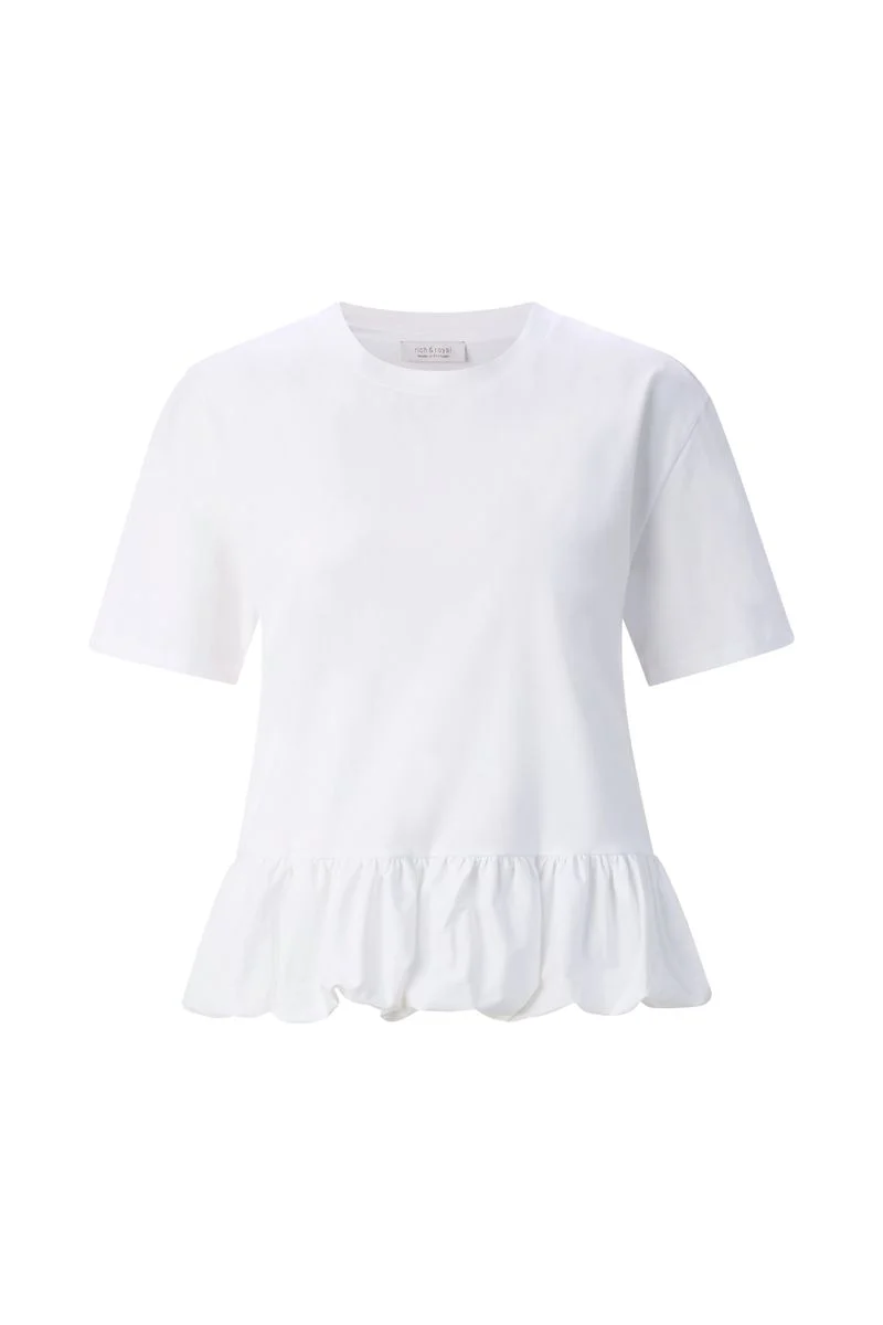 Mat Mix T-Shirt with Peplum