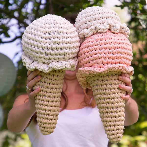 Häkelanleitung „Zpagetti Ice Cream Cone“