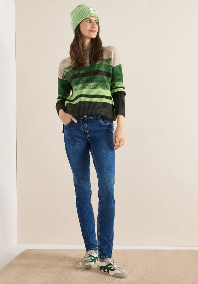 Gestreifter Mouliné Pullover