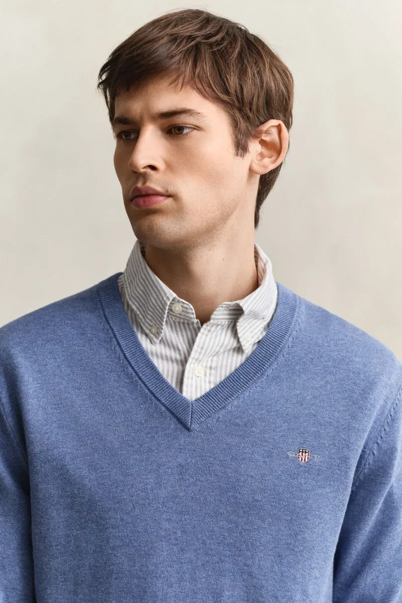 Klassischer V-Neck Pullover aus Baumwolle