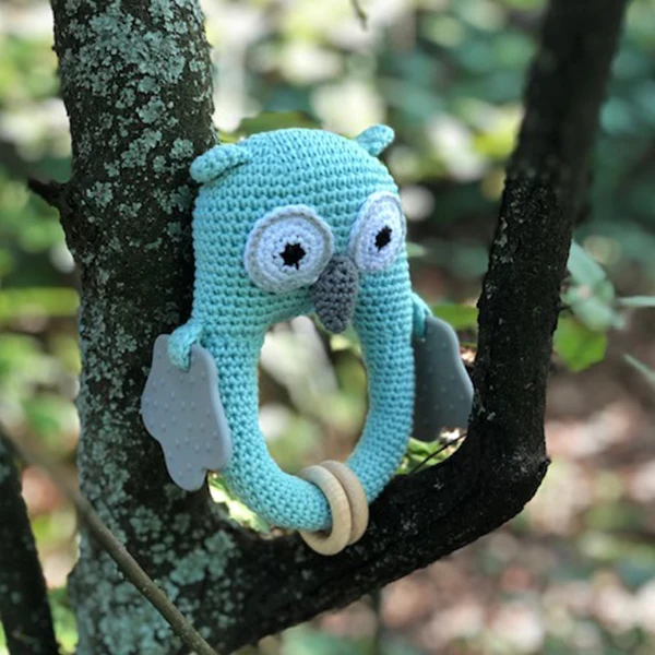 Häkelanleitung für das Babyspielzeug „It's Owl Good“ (digital)