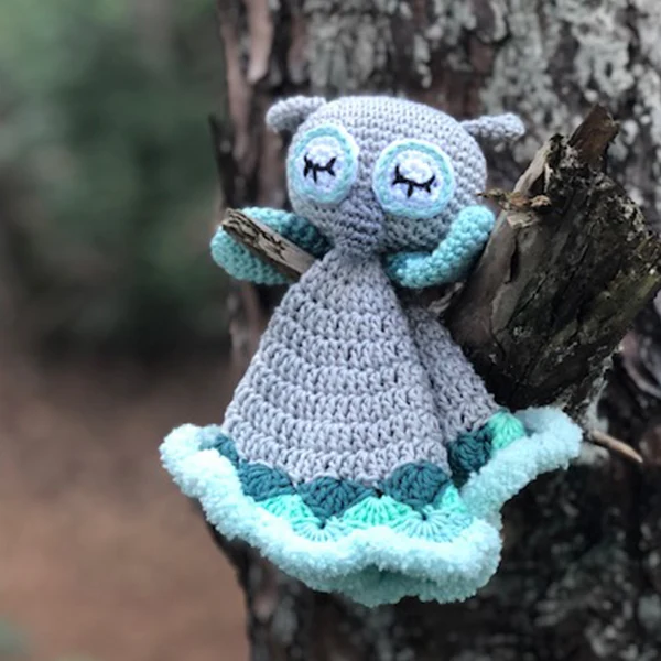 Häkelanleitung für das Schnuller-Tuch „It’s Owl Good“ (digital)
