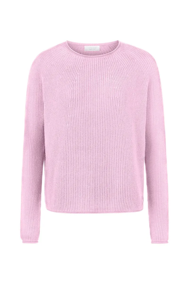 Seamless Crew-neck Half Cardigan