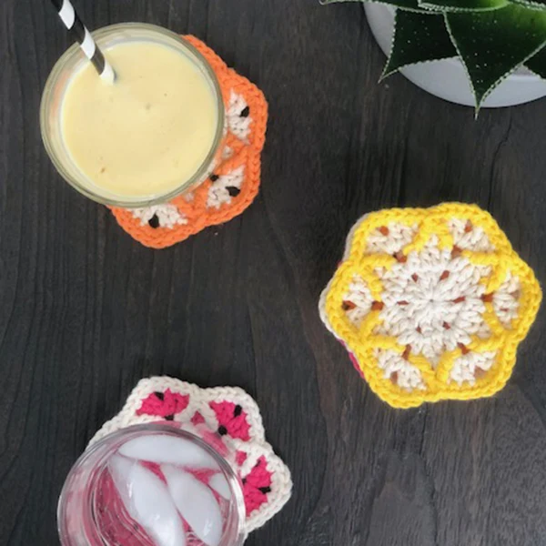 Häkelanleitung für Untersetzer „Fröhlich“
