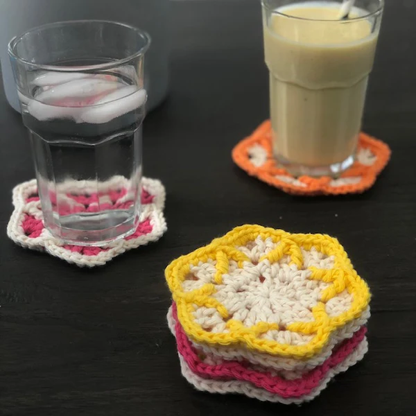 Häkelanleitung für Untersetzer „Fröhlich“