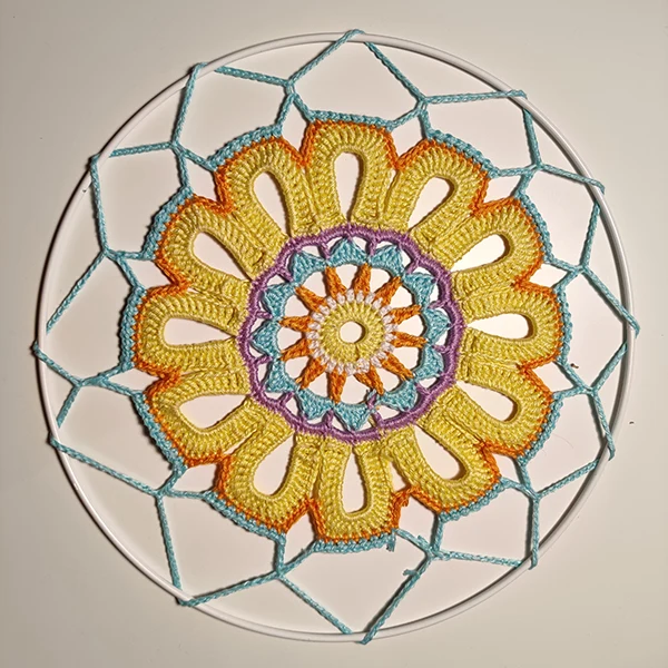 Häkelanleitung „Mandala Sonne“