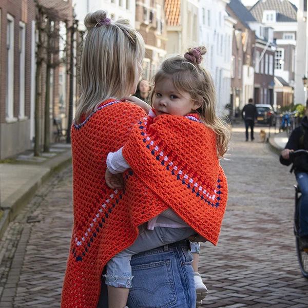 Häkelpaket für einen Kinderponcho zum Königstag