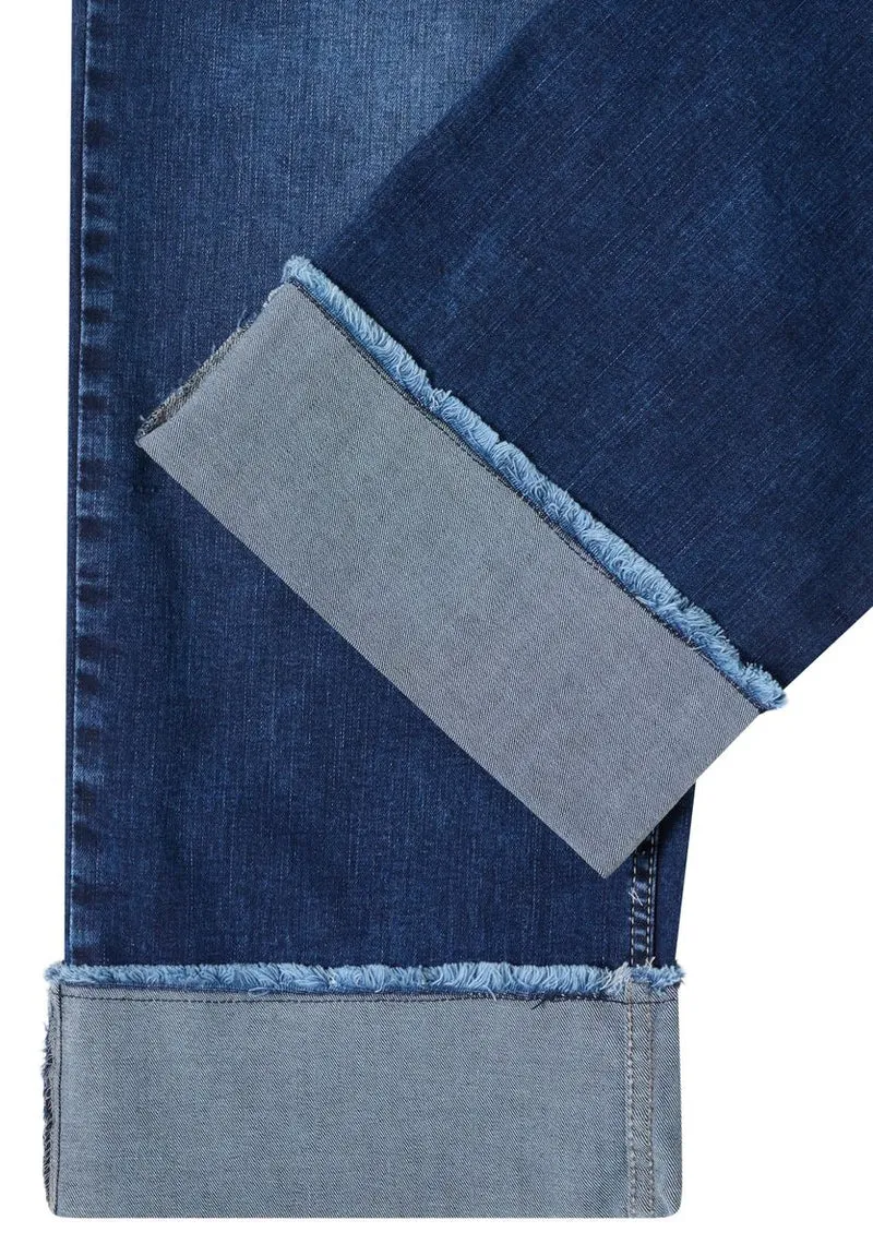 Wide Leg Washed-Look Jeans