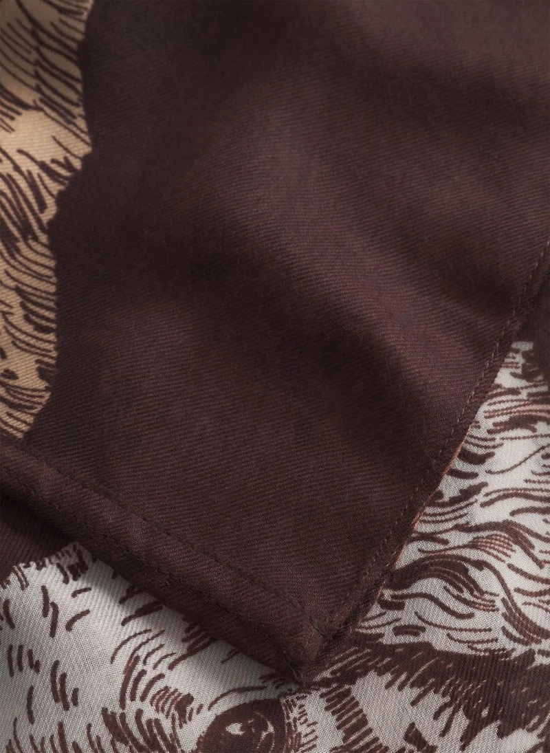 Loop-Schal aus recyceltem Polyester mit Fellmuster
