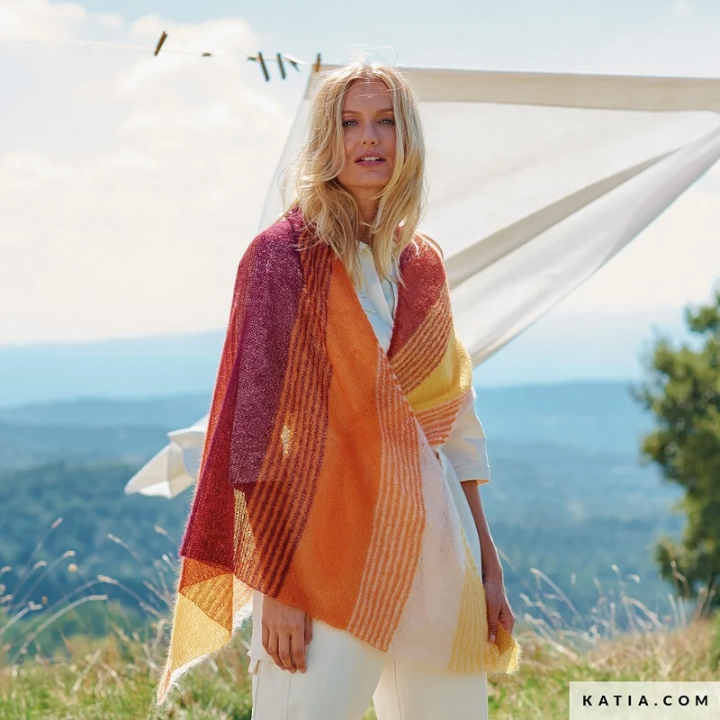 Strickanleitung „Mohair Shades“ – Umschlagtuch