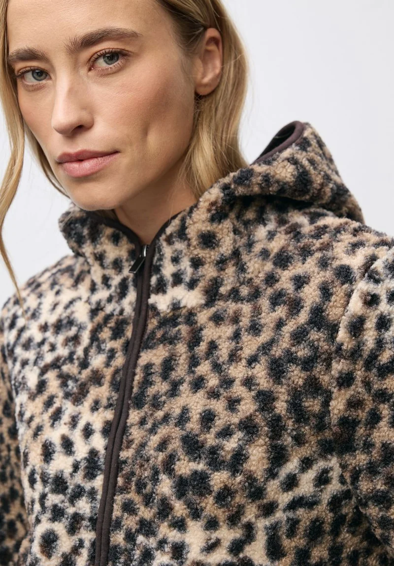 Teddy-Jacke mit Leo-Muster