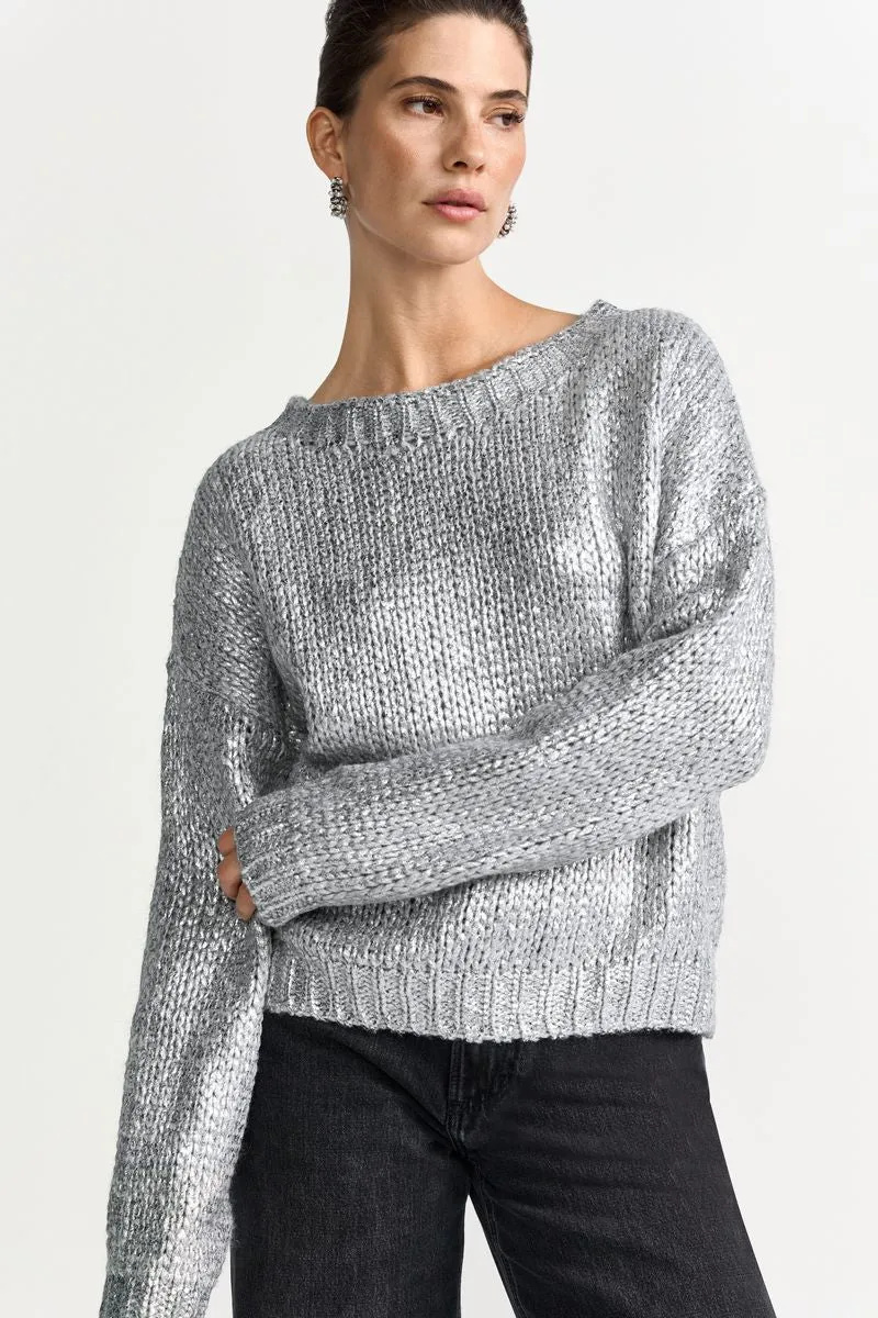 Foil Printed Crew Neck