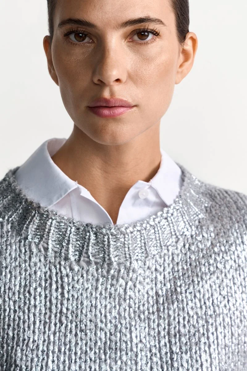 Foil Printed Crew Neck