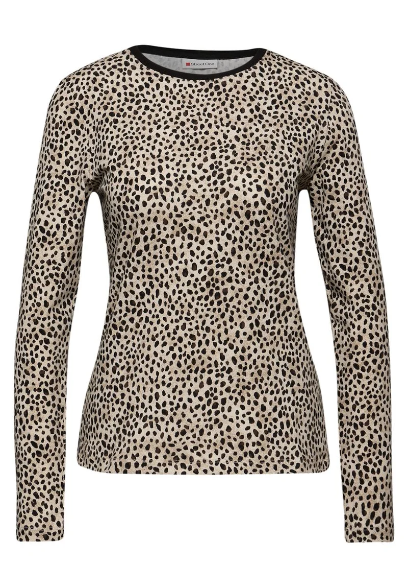 Jersey-Shirt im Leo-Look