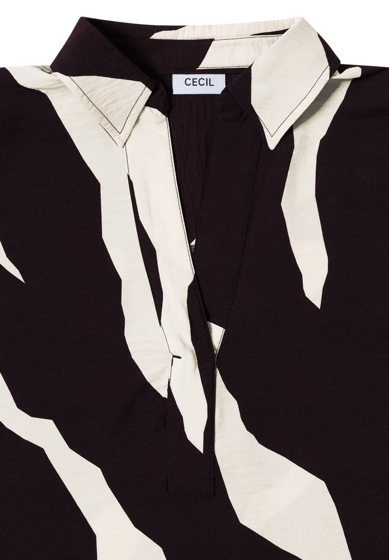 Print-Bluse mit Tapebündchen