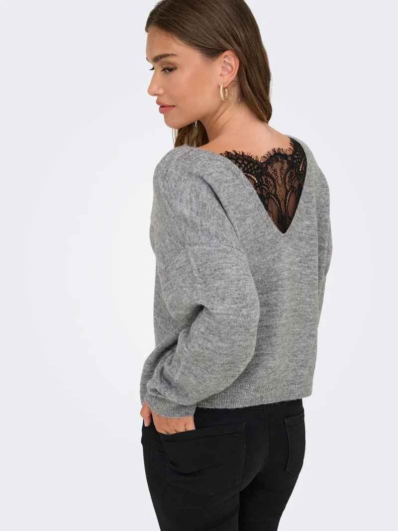 ONLADELE LS LACE MIX O-NECK CC KNT