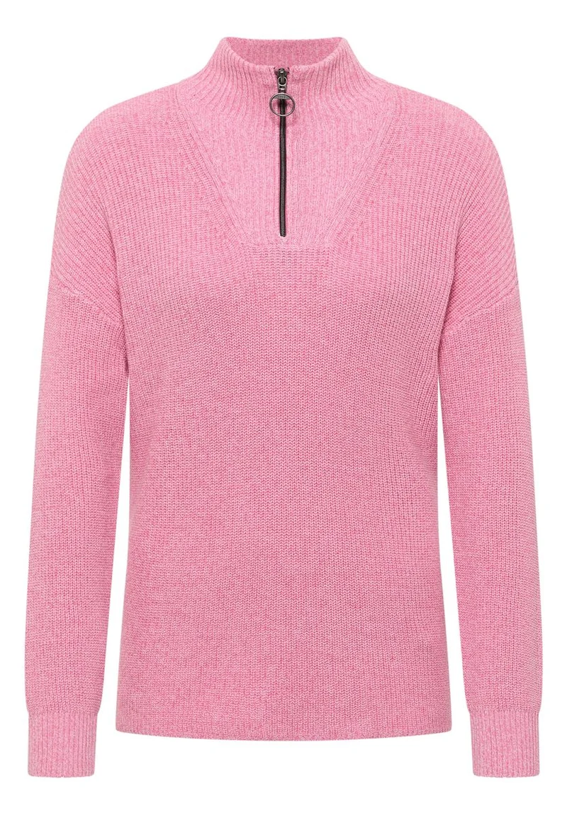 Mouliné Pullover mit Troyer