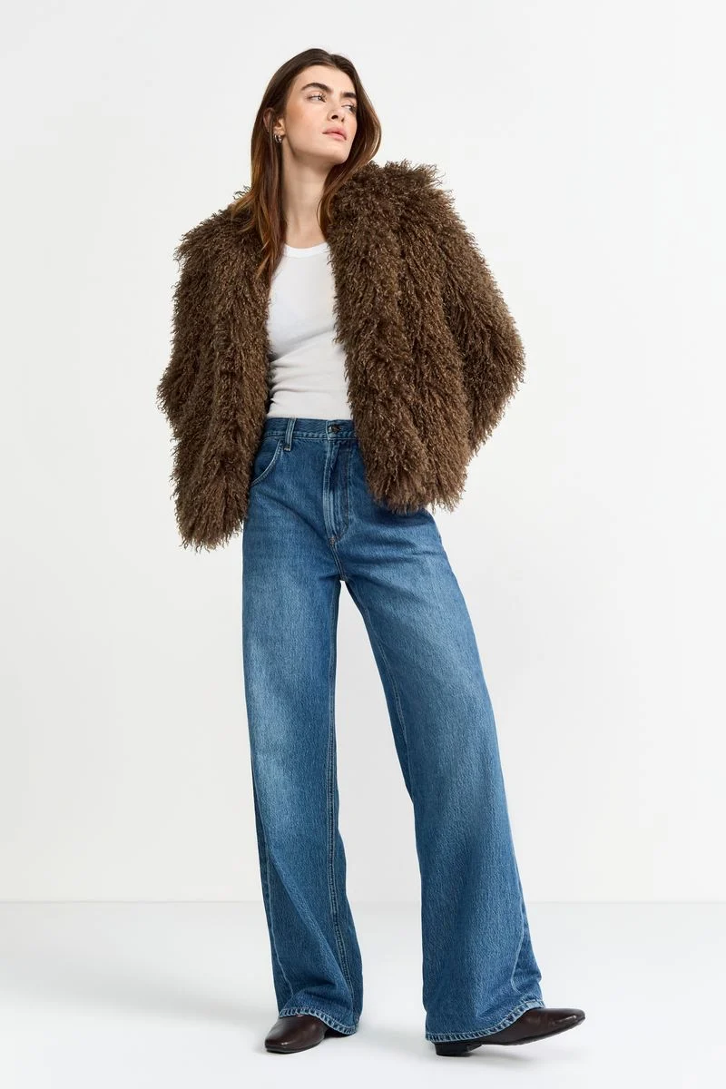 Long Hair Shearling Jacket