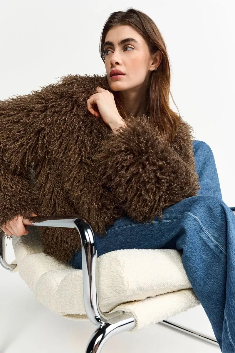 Long Hair Shearling Jacket