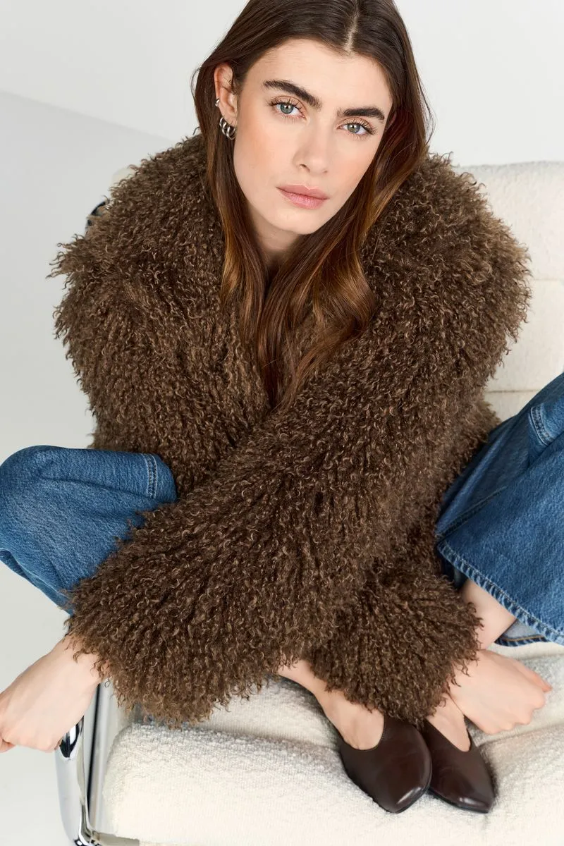 Long Hair Shearling Jacket