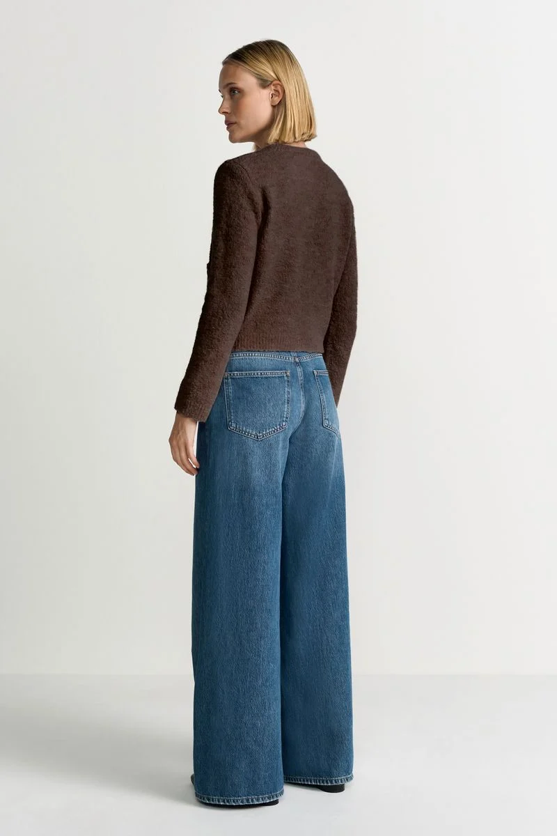 Crew-Neck Cardigan Bouclé