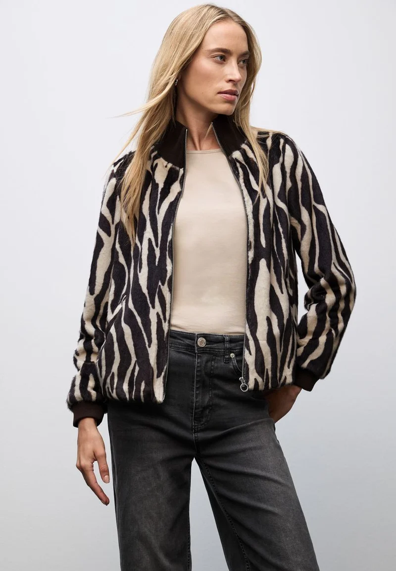 Fake Fur Zebra Blouson