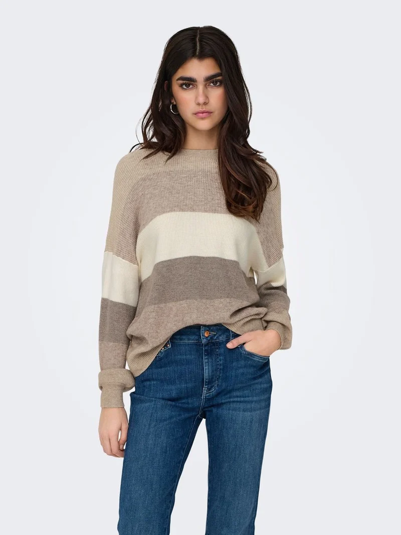 ONLATIA LIFE L/S STRIPE PULLOV KNT NOOS