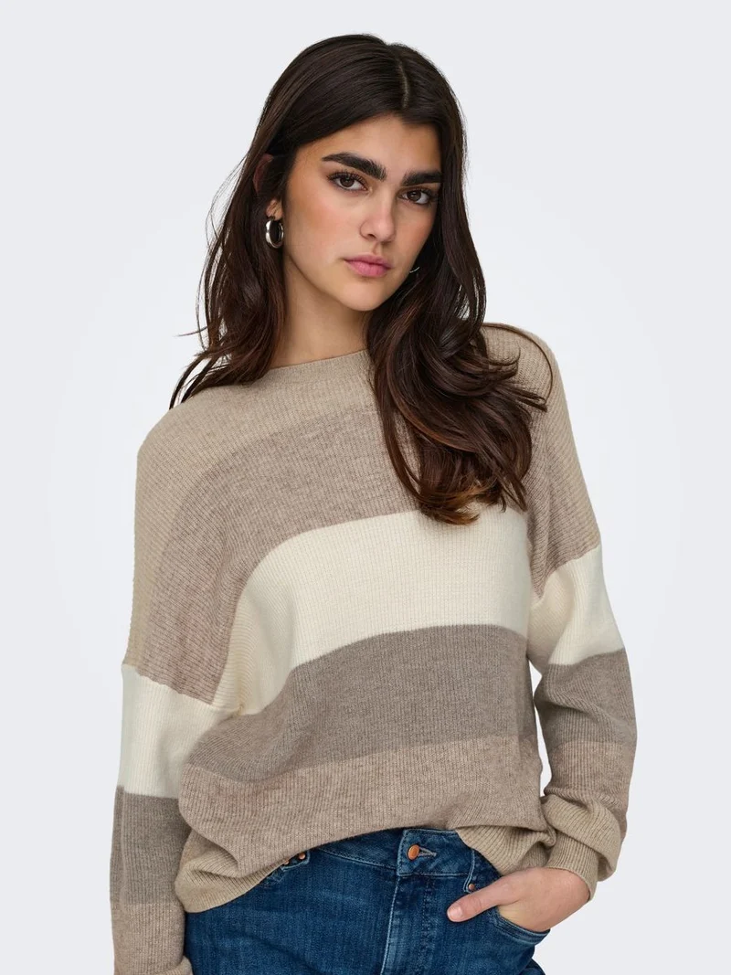 ONLATIA LIFE L/S STRIPE PULLOV KNT NOOS