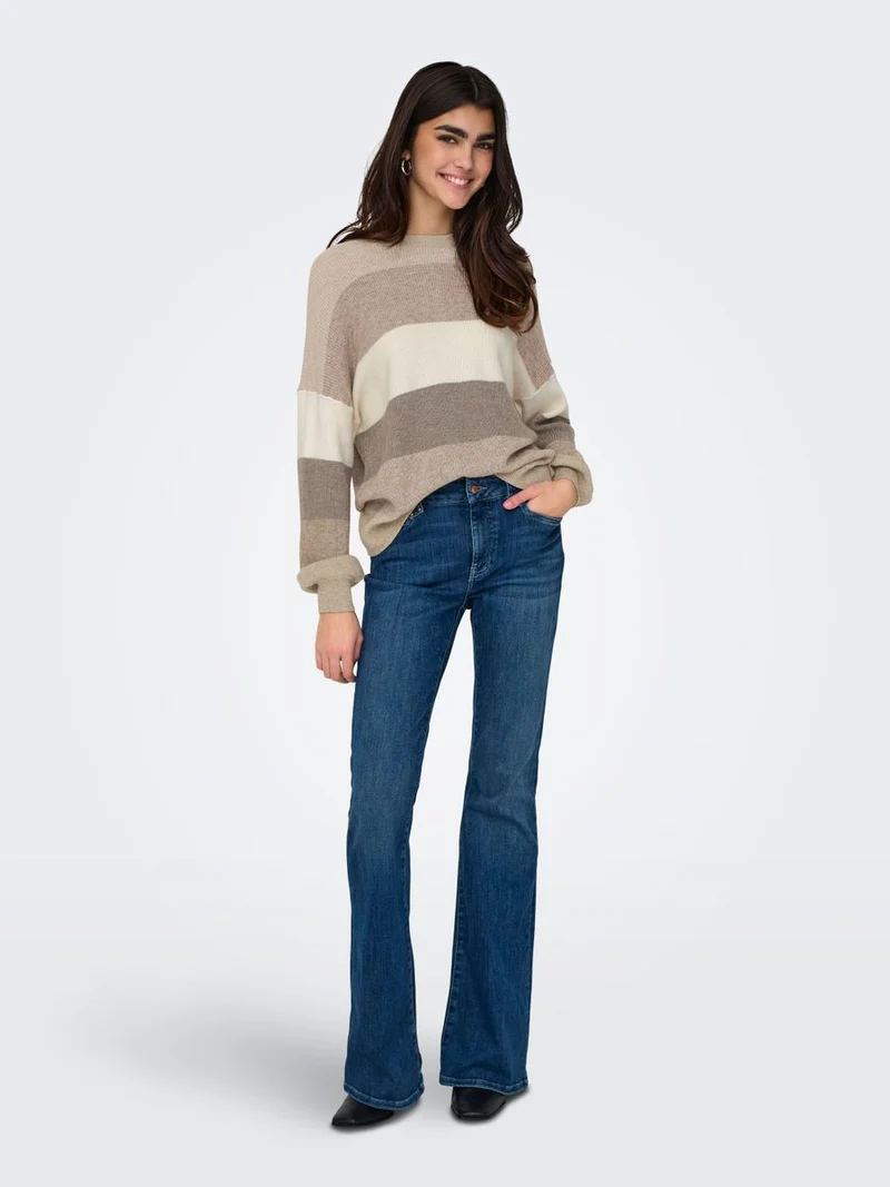 ONLATIA LIFE L/S STRIPE PULLOV KNT NOOS