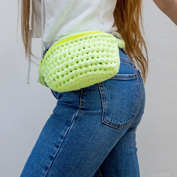 Häkelanleitung „RibbonXL Neon“-Gürteltasche Indio (digital)