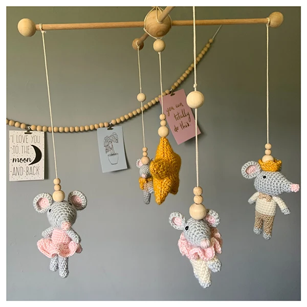 Häkelanleitung „Mäuse-Baby-Mobile“ (digital)