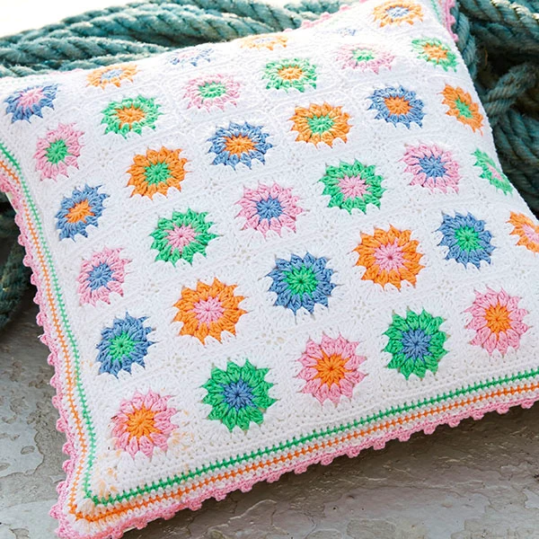 Häkelanleitung für das Kissen „Catania Granny Square“ (digital)