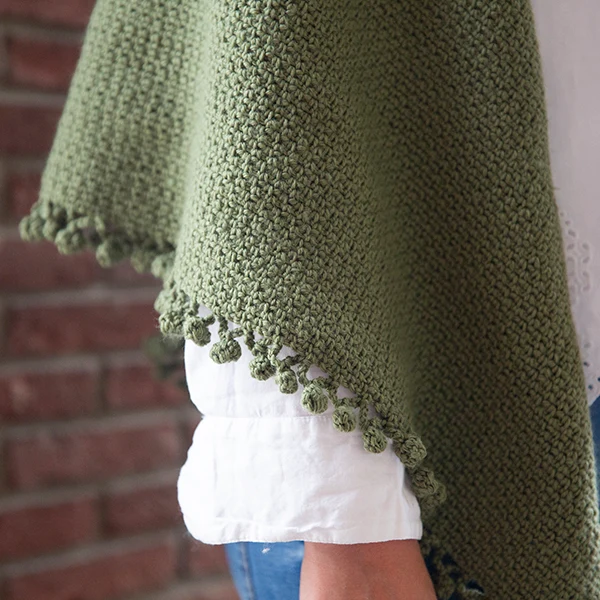 Basic Merino Granitmuster-Umschlagtuch – Häkelpaket