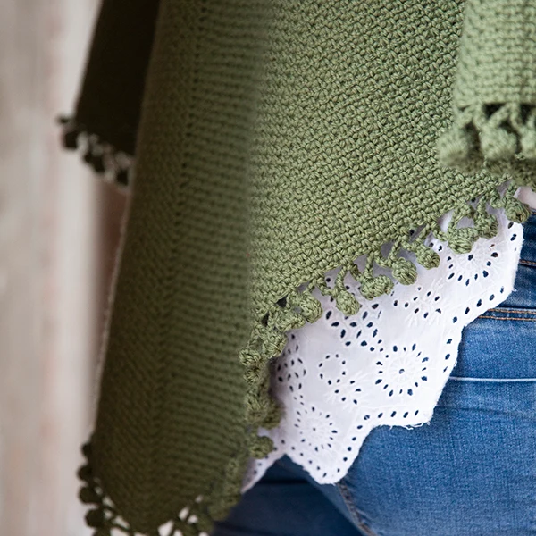 Basic Merino Granitmuster-Umschlagtuch – Häkelpaket