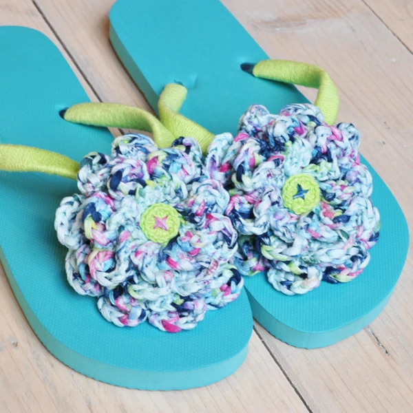 Häkelanleitung: Flip-Flops aufpeppen