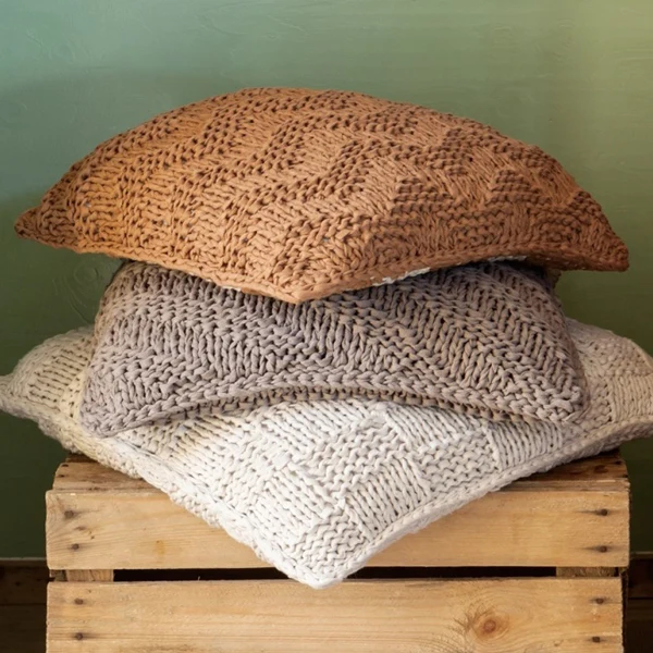 Strickanleitung „RibbonXL“ – Kissen „Bulky Textures“ (digital)