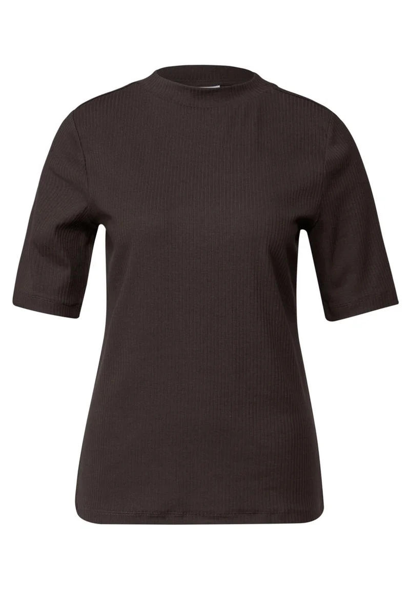 T-Shirt mit Rippstruktur