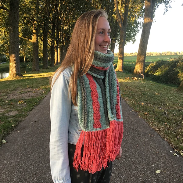 Häkelanleitung für einen Herbstschal