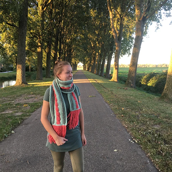 Häkelanleitung für einen Herbstschal