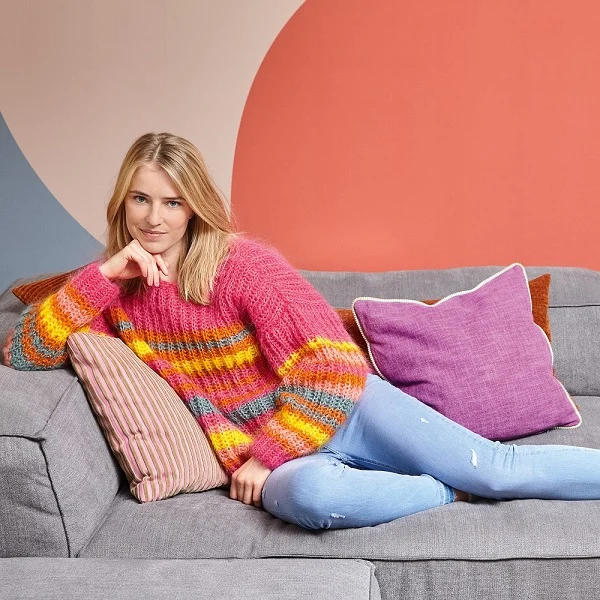 Strickanleitung „Brigitte Nr. 3 – Gestreifter Pullover“ (digital)