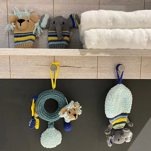 Häkelanleitung für ein Kuscheltuch „Elefant“