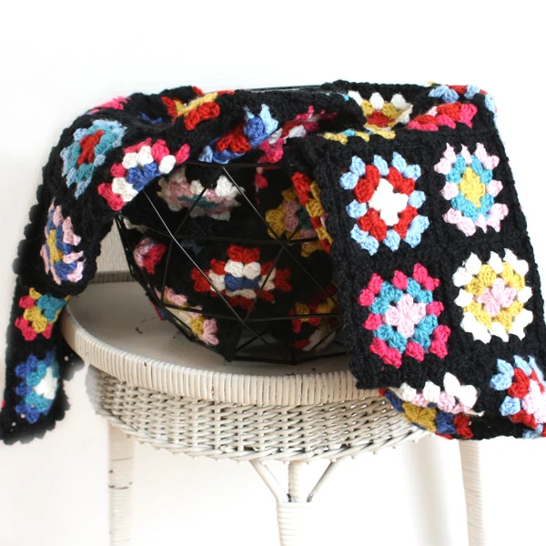 Häkelanleitung: Basic Merino Granny Square-Schal