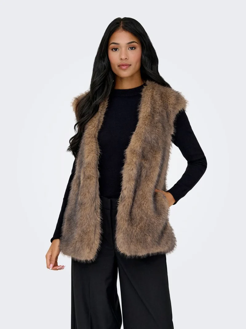 ONLDAWN LIFE FAUX FUR WAISTCOAT OTW
