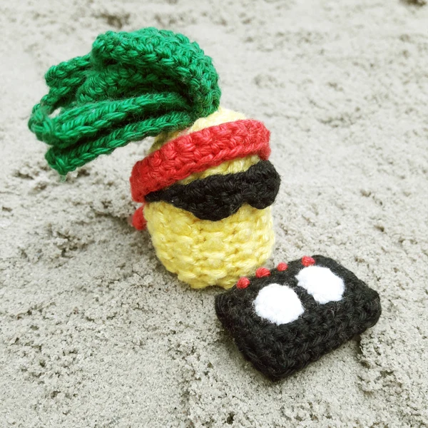 Häkelanleitung für einen Ananas-Schlüsselanhänger