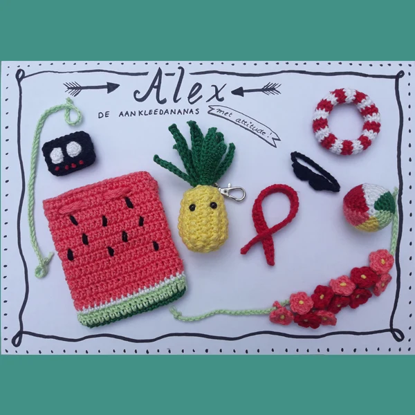 Häkelanleitung für einen Ananas-Schlüsselanhänger
